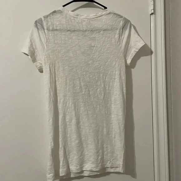 J. Crew White T-Shirt with Silver Deer Design - Picture 2 of 7